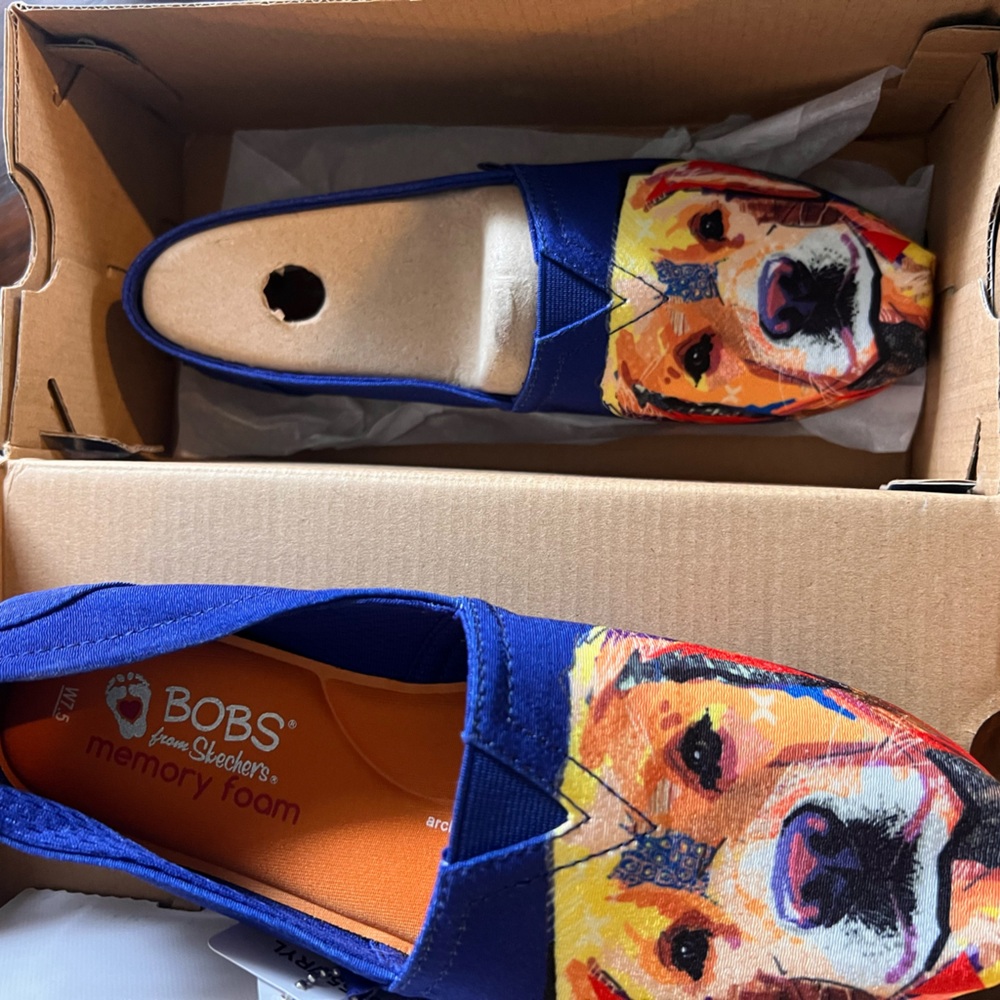 Skechers BOBS Royal Blue Lovely Lab Slip-Ons